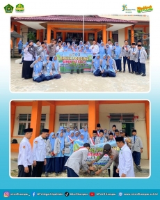 GAUNGKAN PEDULI LINGKUNGAN DI MTSN 5 KAMPAR, POLSEK KAMPAR KIRI GELAR POLICE GO TO SCHOOL DAN GREEN POLICING